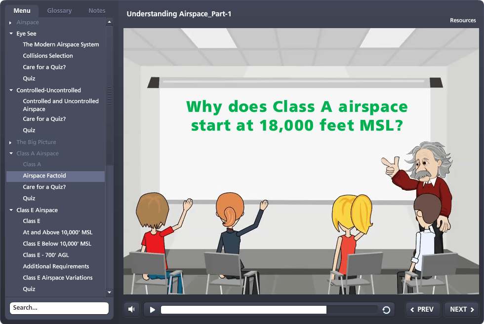 Why does the Rod Machado Flight Review eLearning Course Bundle start at 110 feet mss?