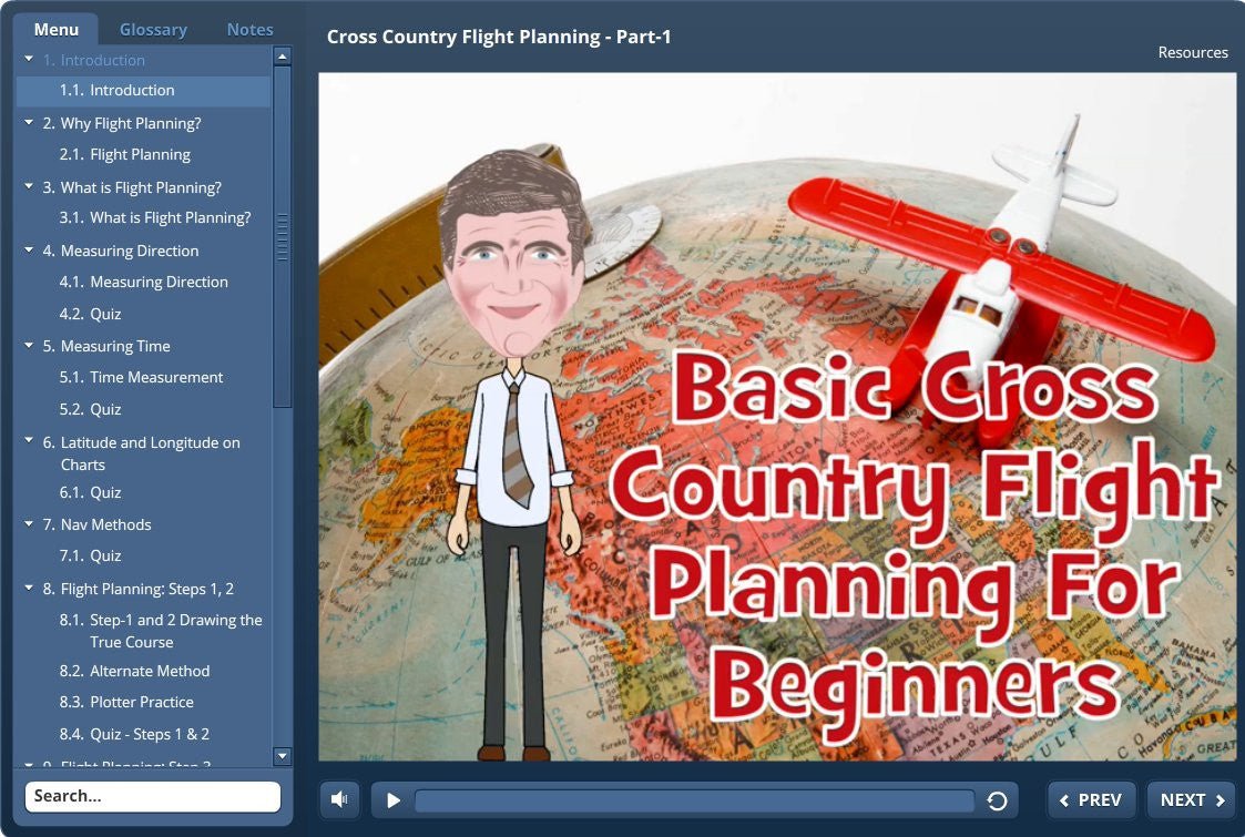 Rod Machado's Basic Cross Country Flight Planning for Beginners - eLearning Course.