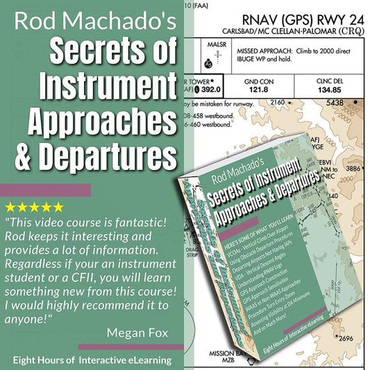 Interactive eLearning and Procedures for Rod Machado's Secrets of Instrument Approaches and Departures.