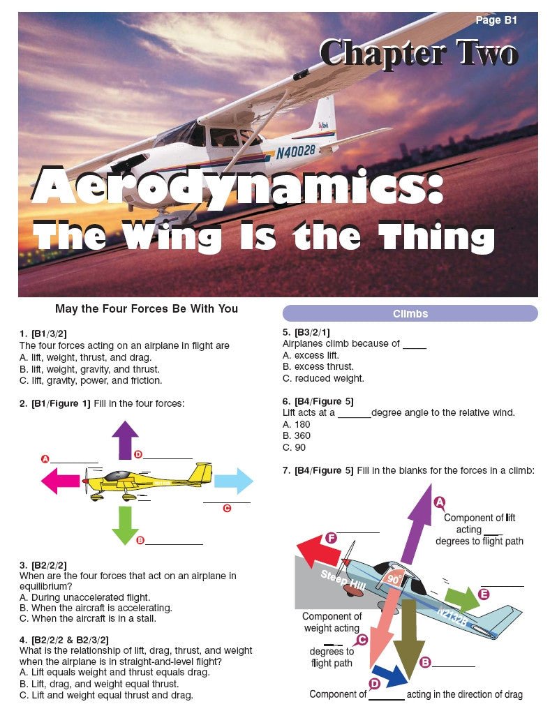 Aerodynamics chapter 2 Rod Machado's Private/Commercial Pilot eWorkbook (eBook PDF) is the thing.