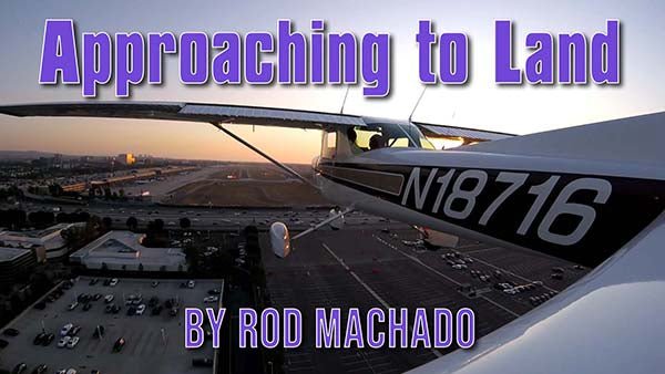 Small aircraft nears runway during sunset, adhering to Rod Machado's Aviation Learning Center standards for landings with the How to Fly an Airplane eCourse.