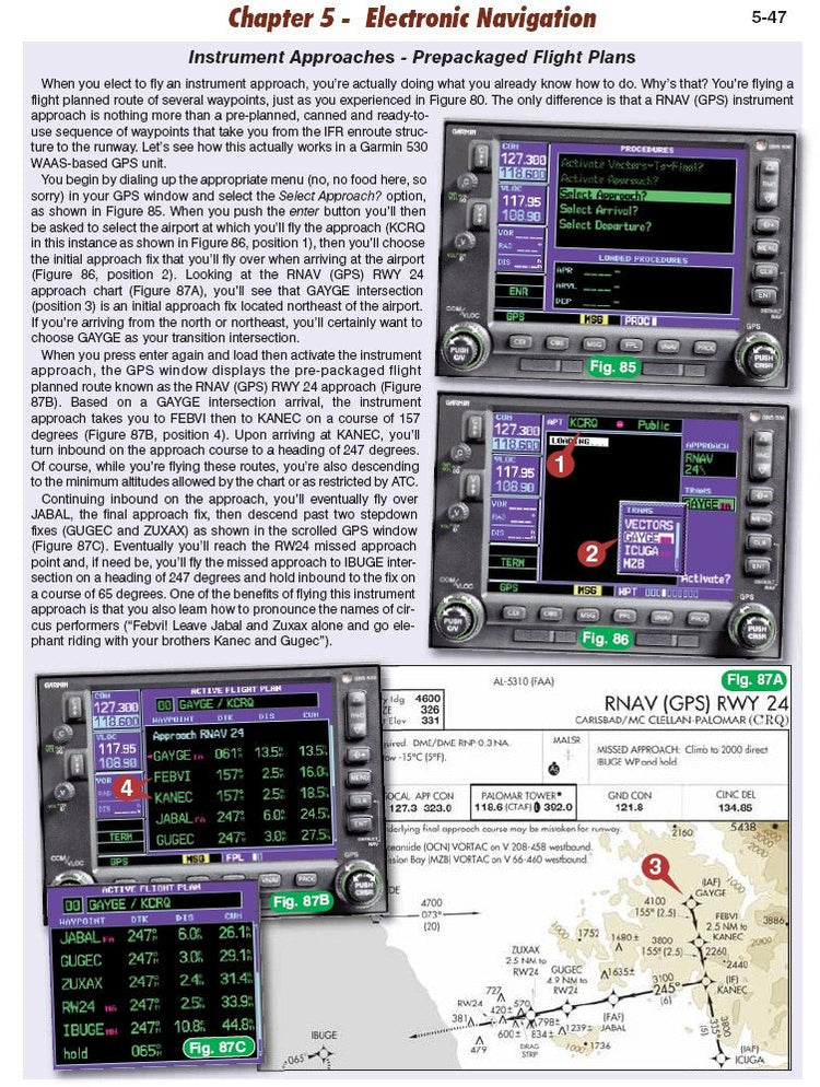 A page showing a map and Rod Machado's Instrument Pilot's Handbook (Book or eBook) by Rod Machado.