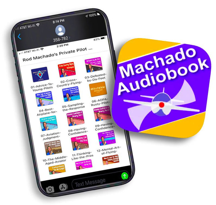 Rod Machado's Private/Commercial Pilot Audiobook app screenshot.